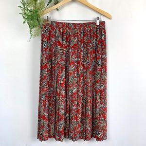 Midi Alfred Dunner Paisley Pleated Skirt 12